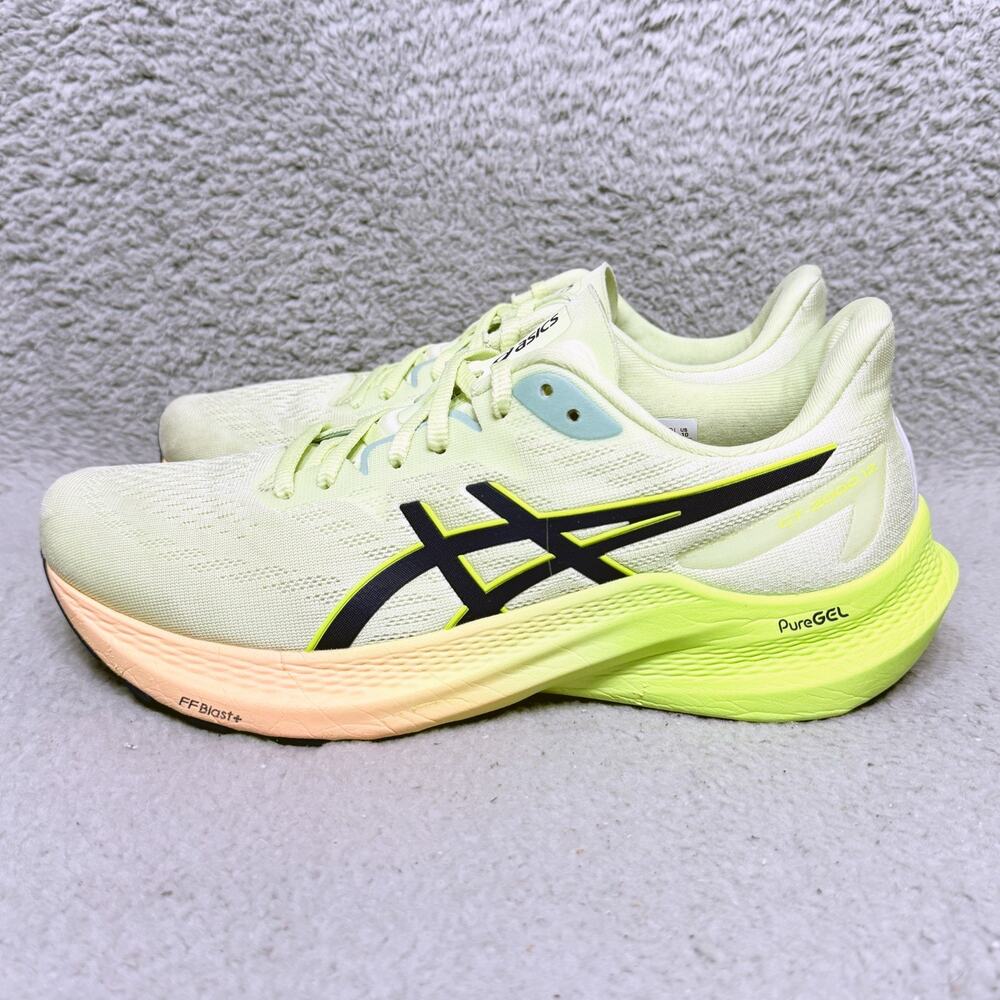Asics GT-2000 12 Womens Size 10 Running Shoes Glow Yellow Green Aquamarine Mesh - Picture 3 of 9